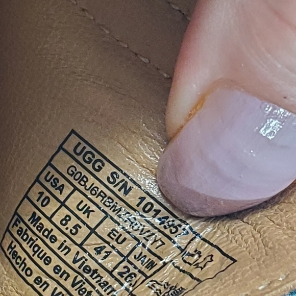 UGG black suede fringe wedge sandals 10 - Picture 9 of 15